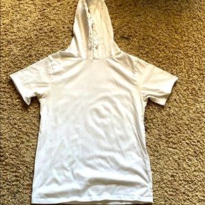 Hooded white t shirt